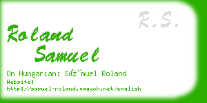 roland samuel business card